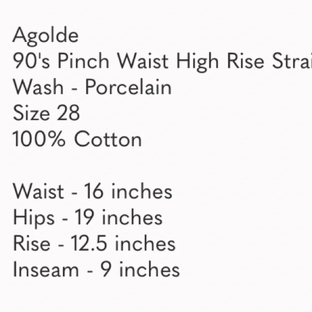 Agolde 90s Pinch Waist High Rise Straight Long Denim Shorts Size 28